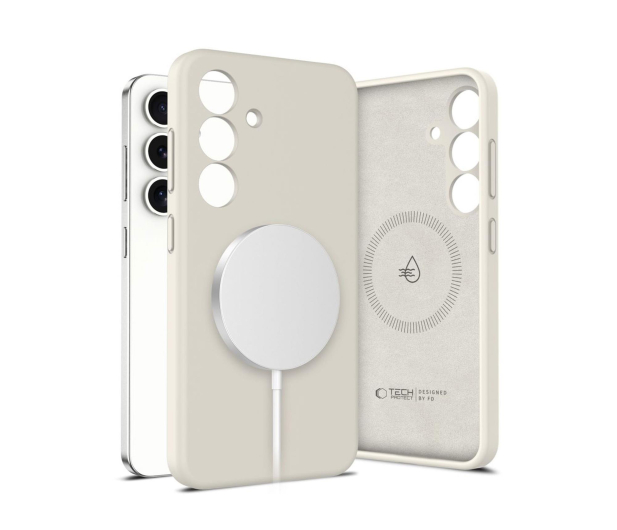 TECH-PROTECT Liquid Silicone Magsafe do Samsung Galaxy S25 Cosmic Latte 5906302322152 - 1311931 - zdjęcie